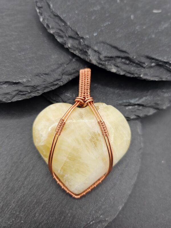 Pineapple Calcite Heart