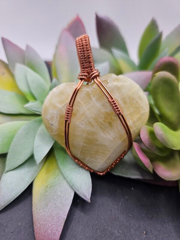 Pineapple Calcite Heart