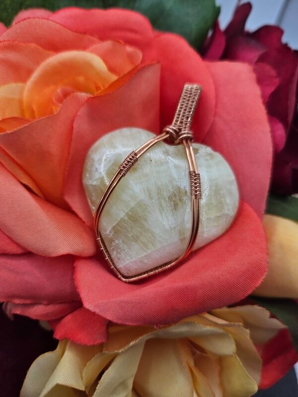 Pineapple Calcite Heart