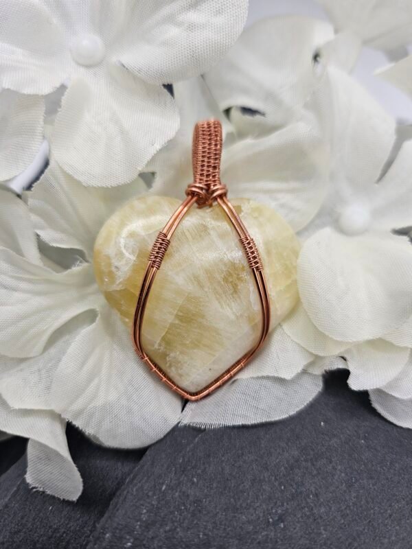 Pineapple Calcite Heart