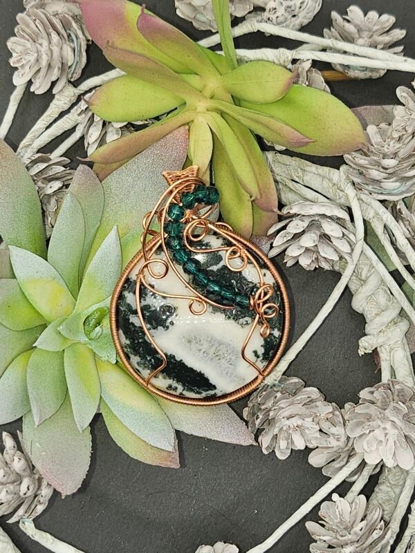 Green Jasper w/ Beaded Accent
