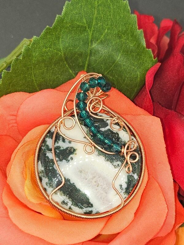 Green Jasper w/ Beaded Accent