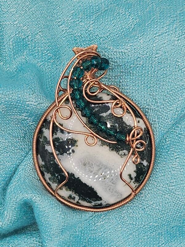 Green Jasper w/ Beaded Accent