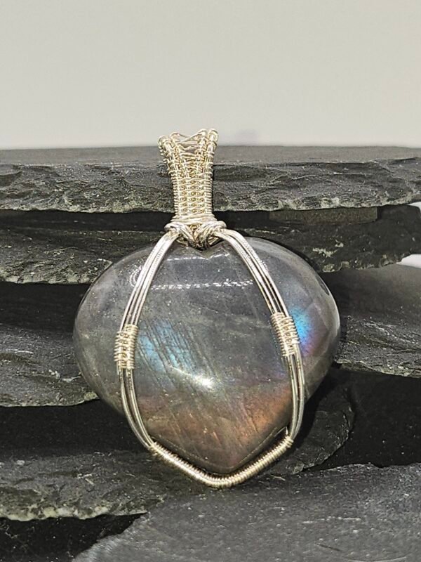 Labradorite Heart