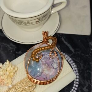 Purple Crazy Lace Agate w/ Beaded accent