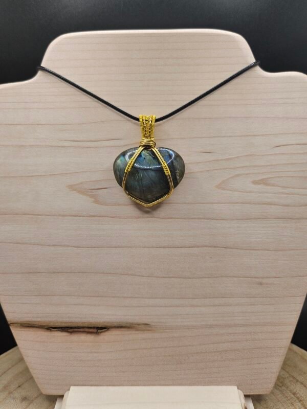 Labradorite Heart