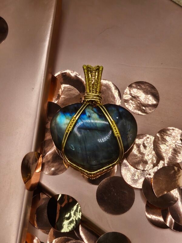 Labradorite Heart