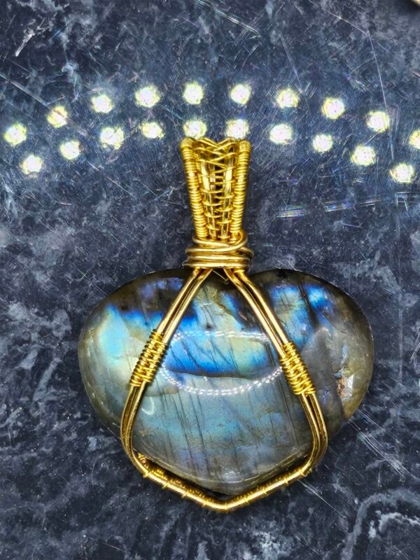 Labradorite Heart