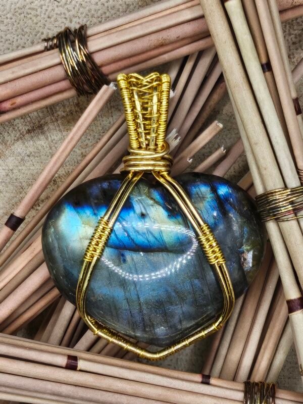 Labradorite Heart
