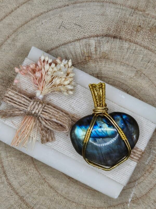 Labradorite Heart
