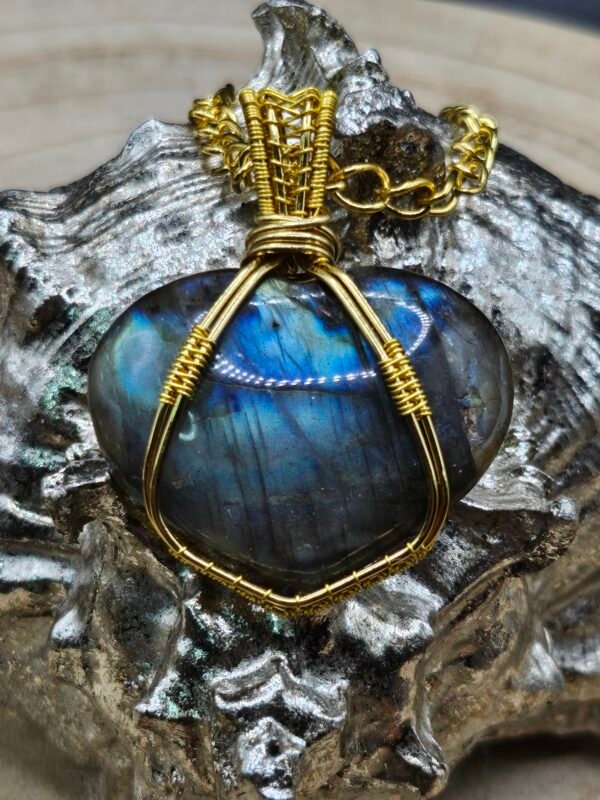 Labradorite Heart