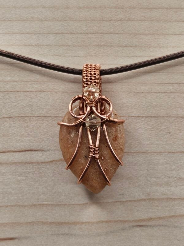 Peach Feldspar Teardrop