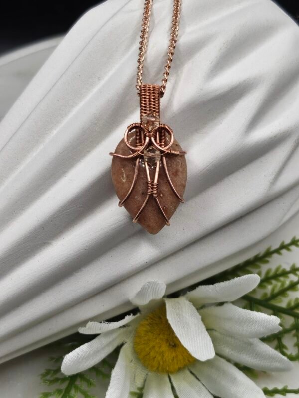 Peach Feldspar Teardrop