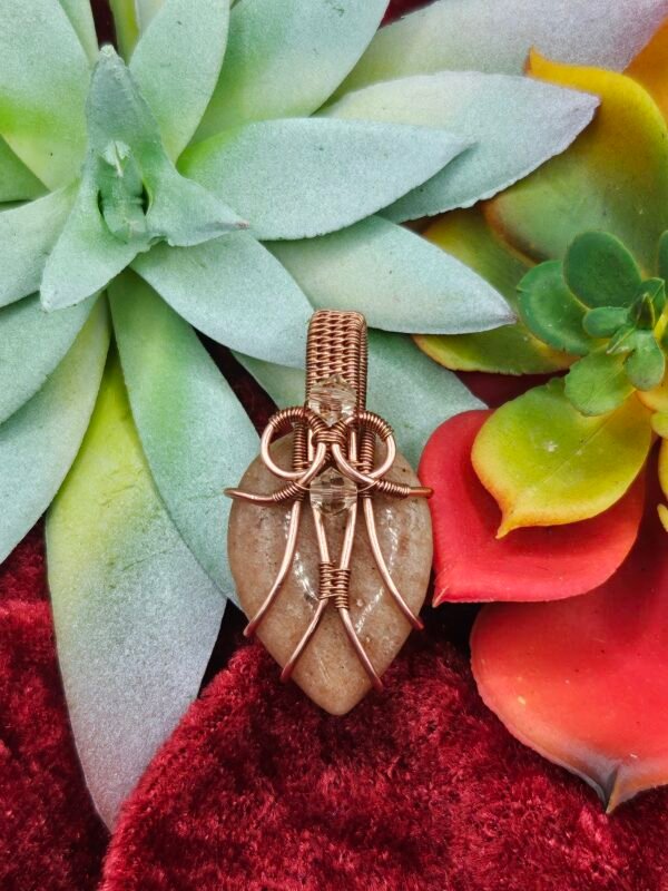 Peach Feldspar Teardrop