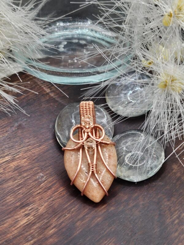 Peach Feldspar Teardrop