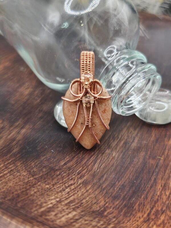 Peach Feldspar Teardrop