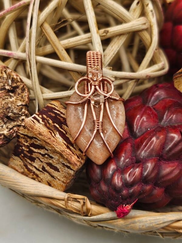 Peach Feldspar Teardrop